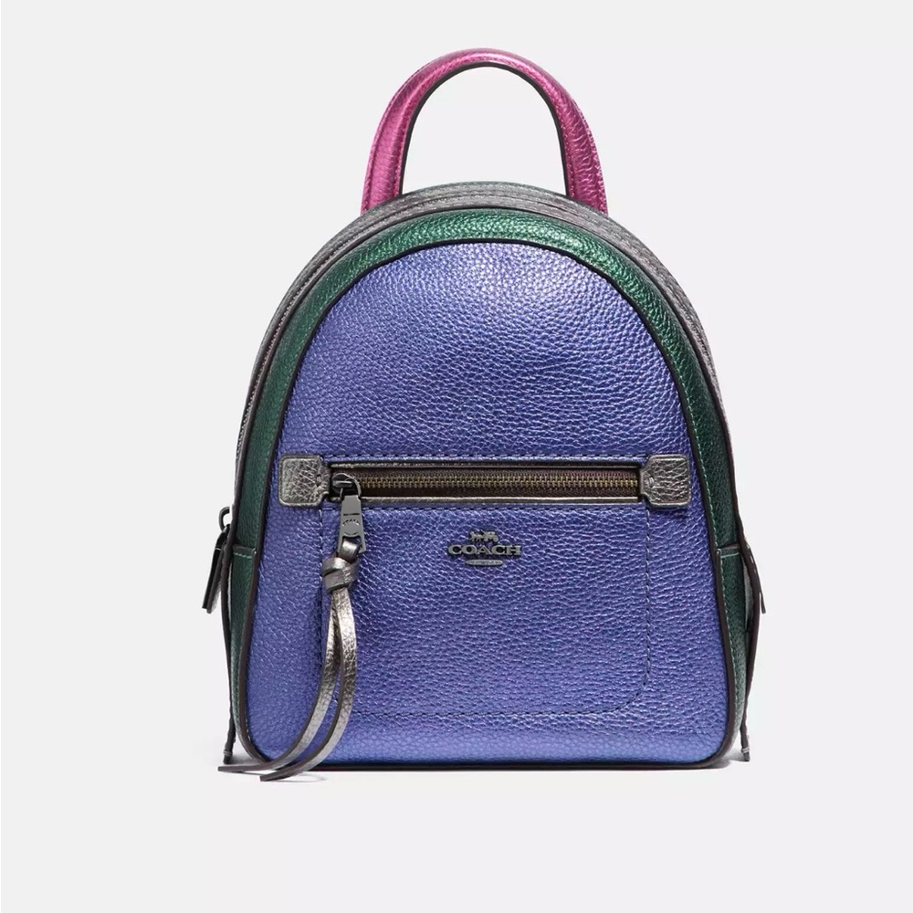 Authentic Coach Colorblock Andi Backpack Metallic